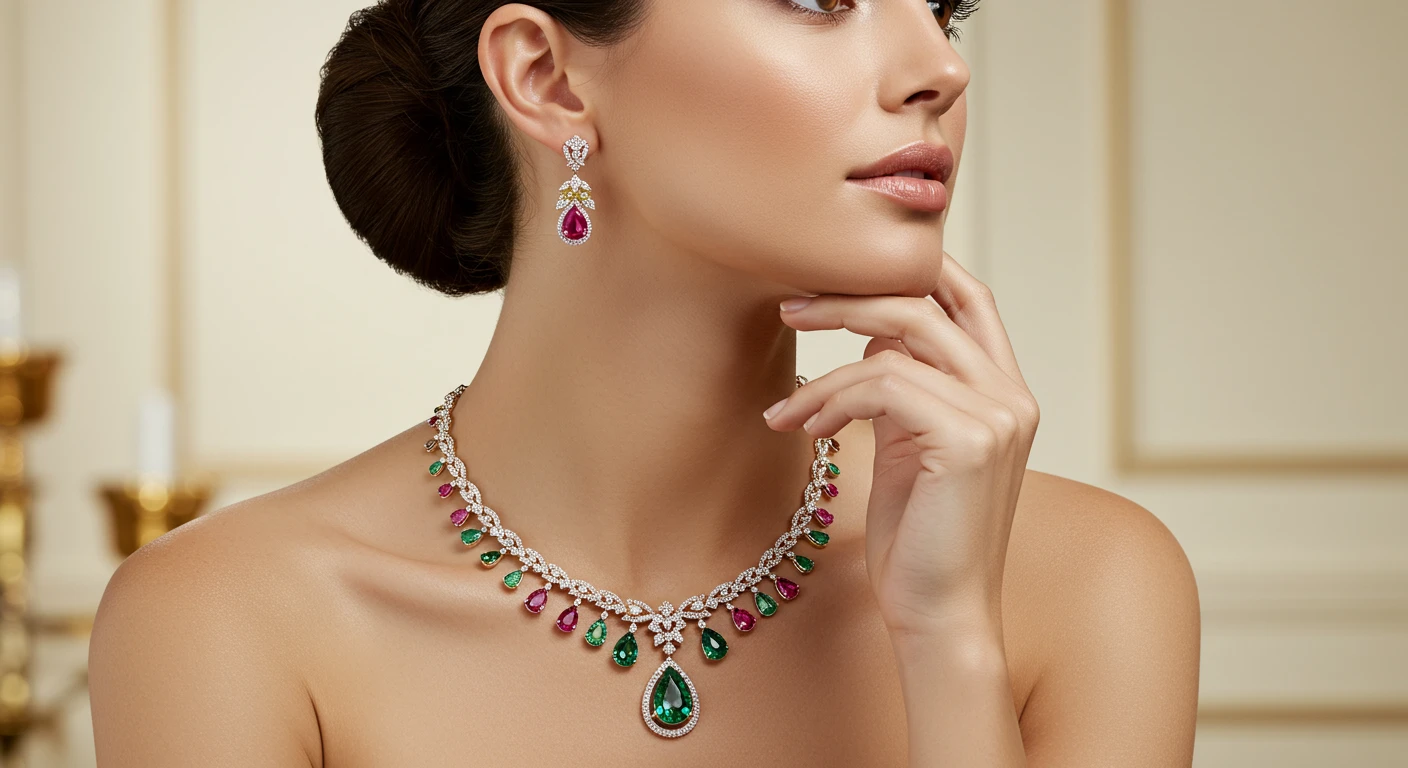 Zdjęcie biżuterii: naszyjnik z kamieniami szlachetnymi