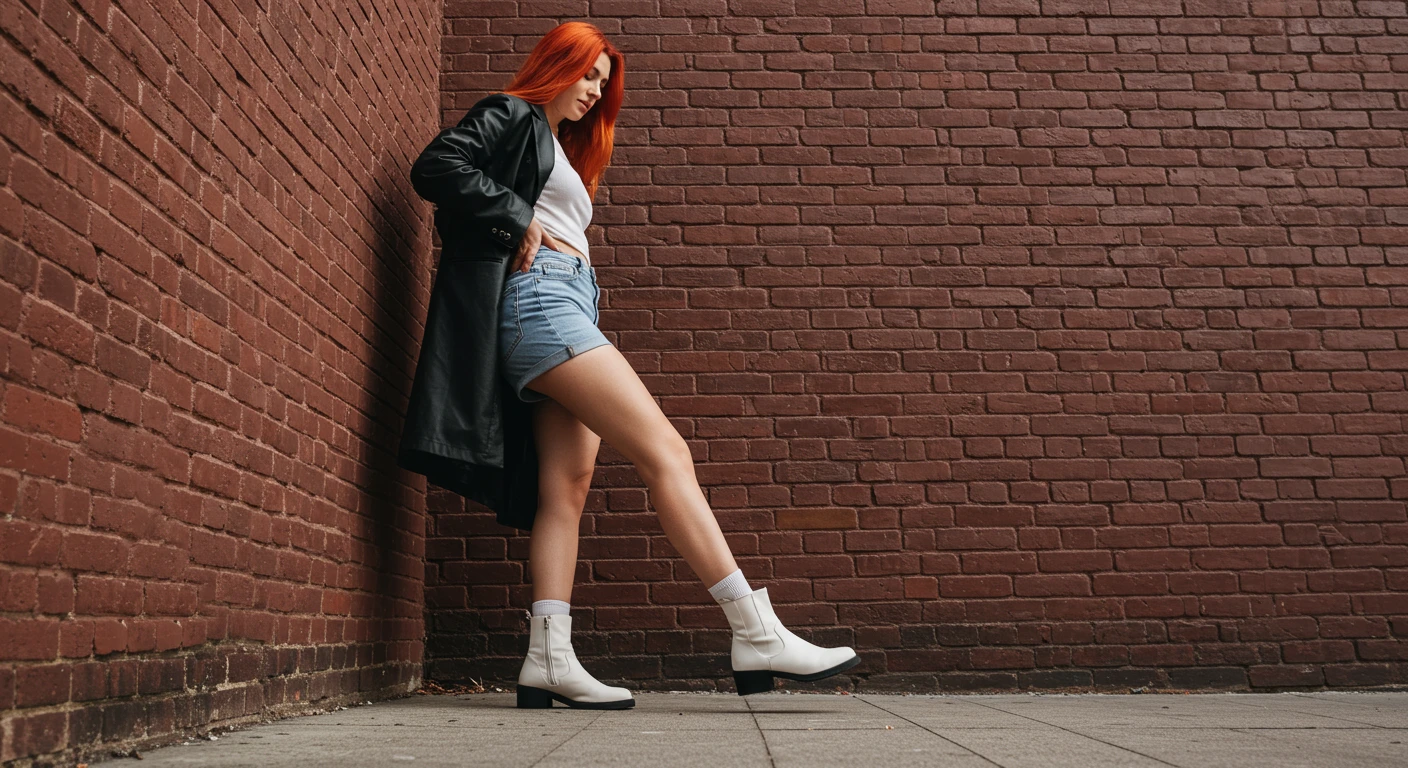 Portret fashion modelki w miejskiej scenerii Gdyni